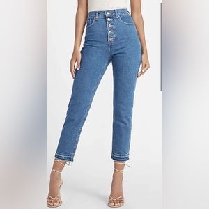 Express Super High Rise Mom Jeans